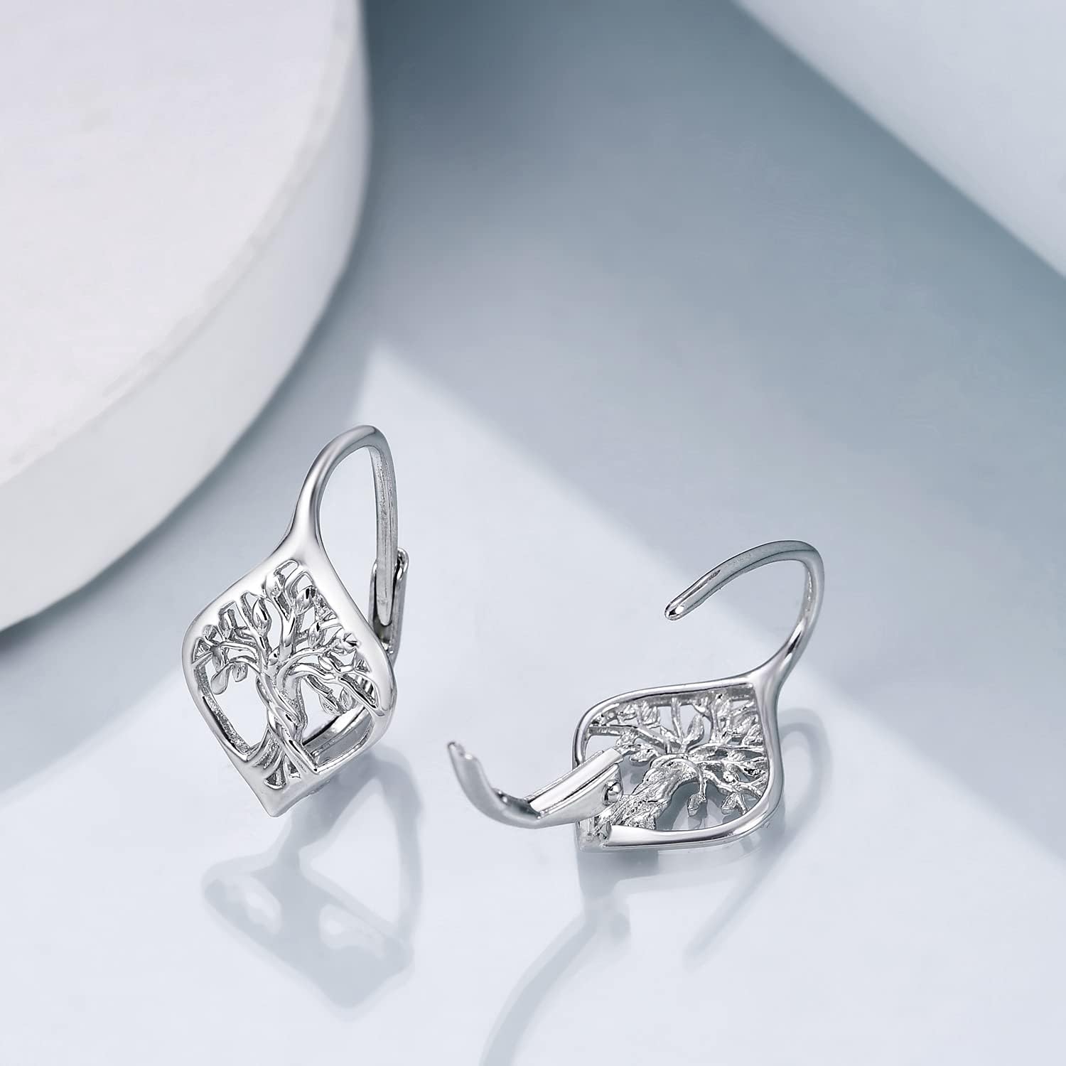 WINNICACA Leverback Earring for Women 925 Sterling Silver Dangle Drop Hoop Earrings Jewelry Gifts for Women Her Wife Birthday Anniversary Graduation Mothers Day Gifts for Mom