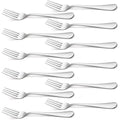 Briout Silverware, Dinner Fork 8 Inches, Forks Set of 12 Premium Food Grade Stainless Steel Forks for Home Kitchen Party Restaurant, Mirror Polished Dishwasher Safe