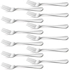 Briout Silverware, Dinner Fork 8 Inches, Forks Set of 12 Premium Food Grade Stainless Steel Forks for Home Kitchen Party Restaurant, Mirror Polished Dishwasher Safe