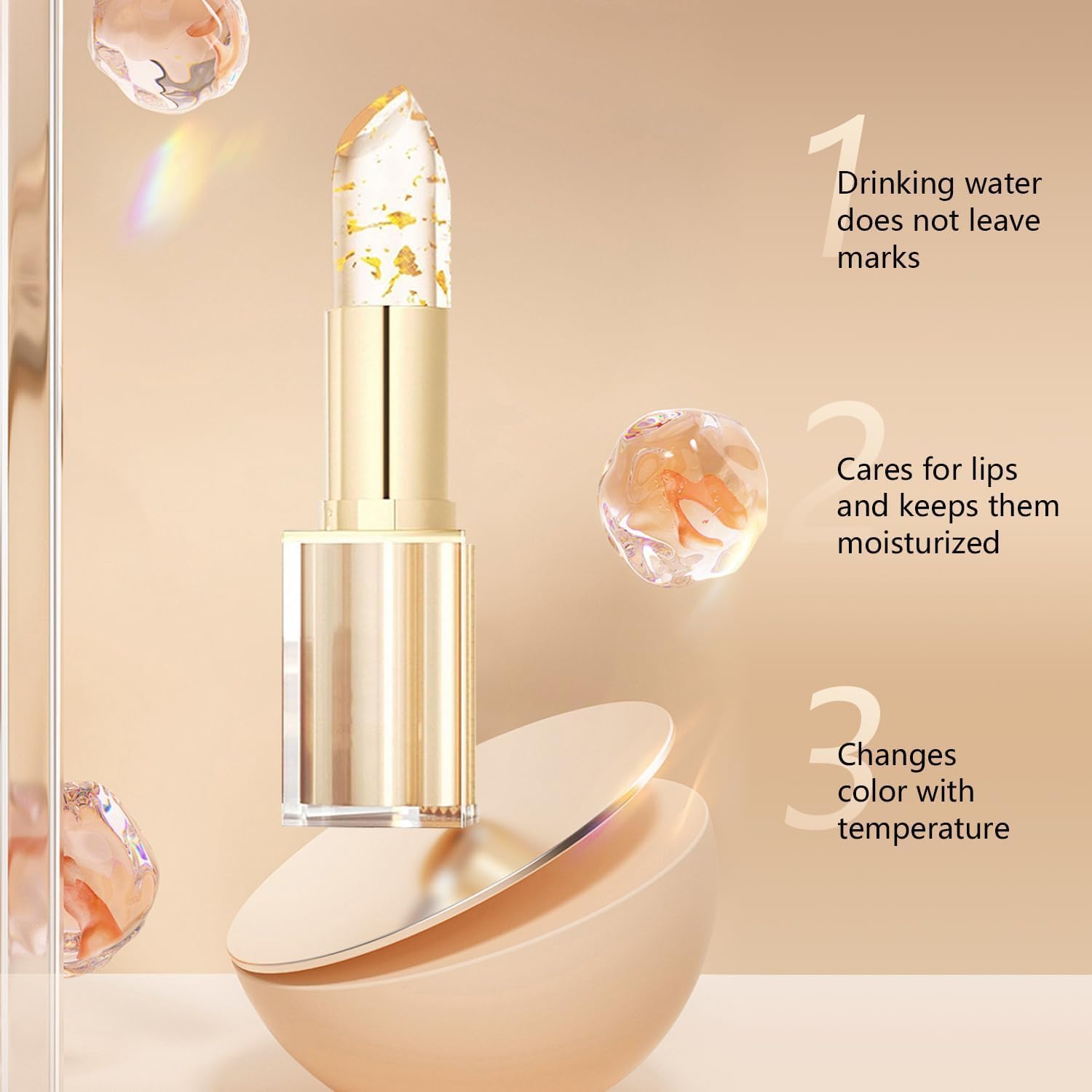 Color Changing Lipstick for Older Women, pH Adjusting Clear Lip Gloss, Transfer-Proof, Long-Lasting Hydration, 8+ Hours, 2 Pieces
