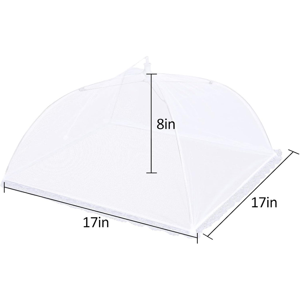 4 Pack Mesh Food Covers 17 inch, Large and Tall Food Covers, Pop-Up Mesh Food Covers Tent Umbrella for BBQs, Outdoors, Screen Tents, Parties Picnics, Fruit Cover