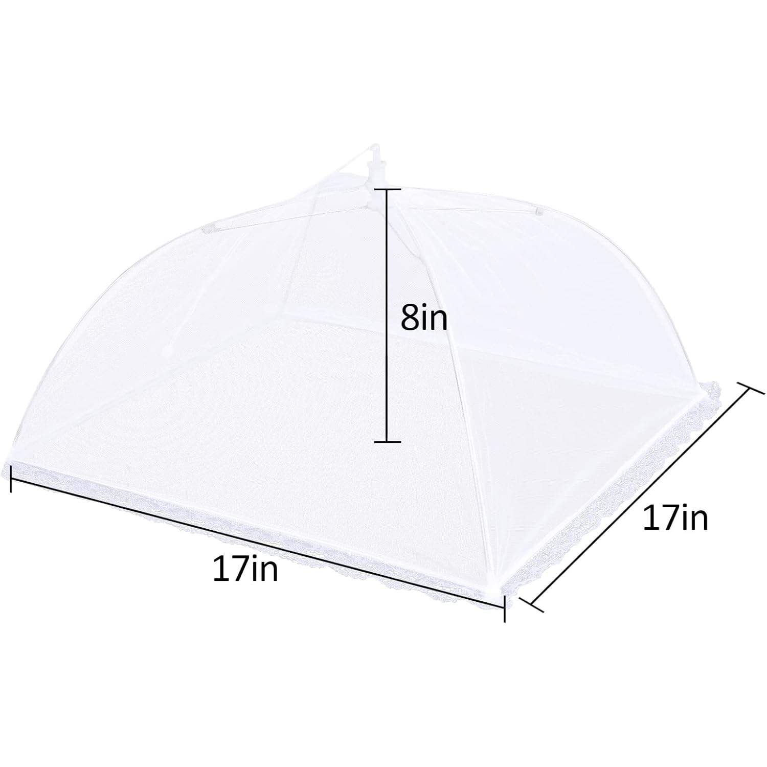 4 Pack Mesh Food Covers 17 inch, Large and Tall Food Covers, Pop-Up Mesh Food Covers Tent Umbrella for BBQs, Outdoors, Screen Tents, Parties Picnics, Fruit Cover