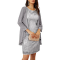 Women's Sequin Dress Wedding Guest Dresses Mother of the Bride Dresses Formal Dress Two Piece Dress Knee Length