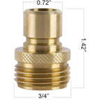 Garden Hose Quick Connect Brass Hose Quick Connectors Fitting For Garden Watering 3/4"Gth (3 Female Coupler+ 6 Male Nipples)