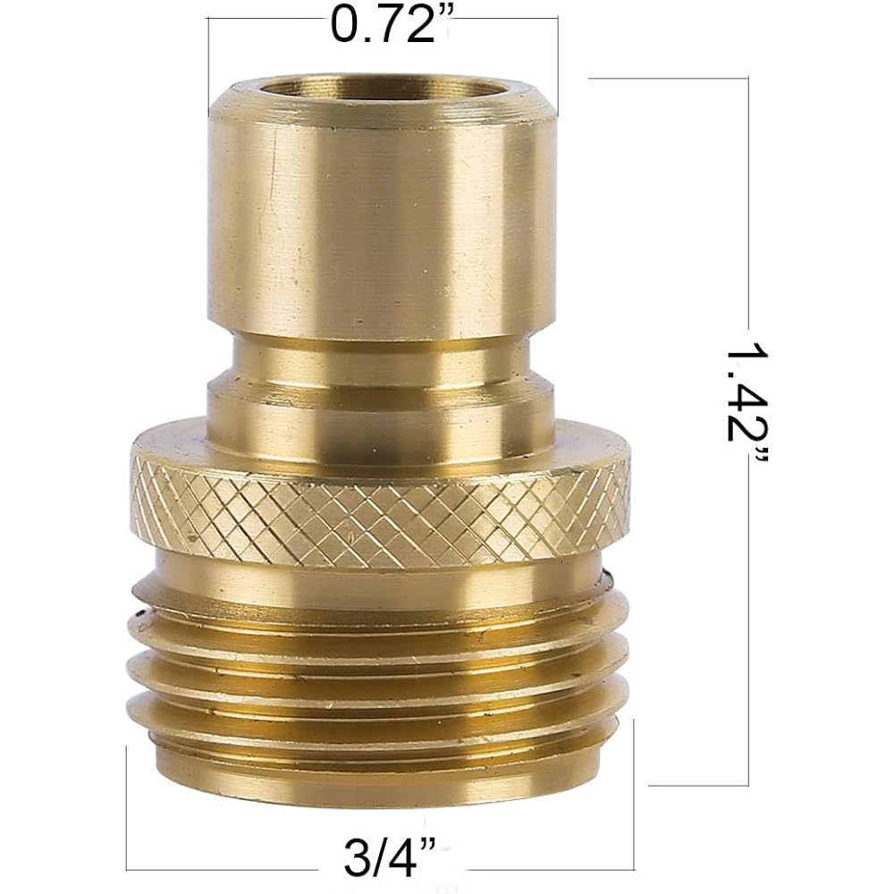 Garden Hose Quick Connect Brass Hose Quick Connectors Fitting For Garden Watering 3/4"Gth (3 Female Coupler+ 6 Male Nipples)