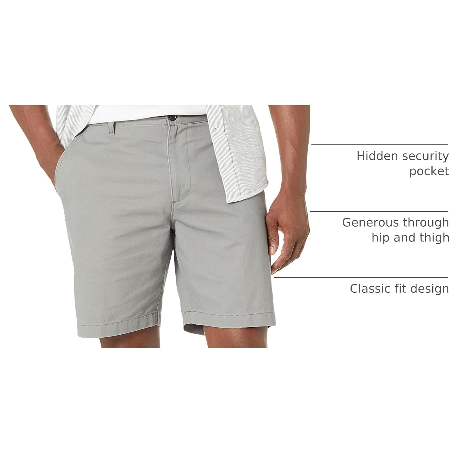 Dockers Mens Perfect Short Classic Fit 8"
