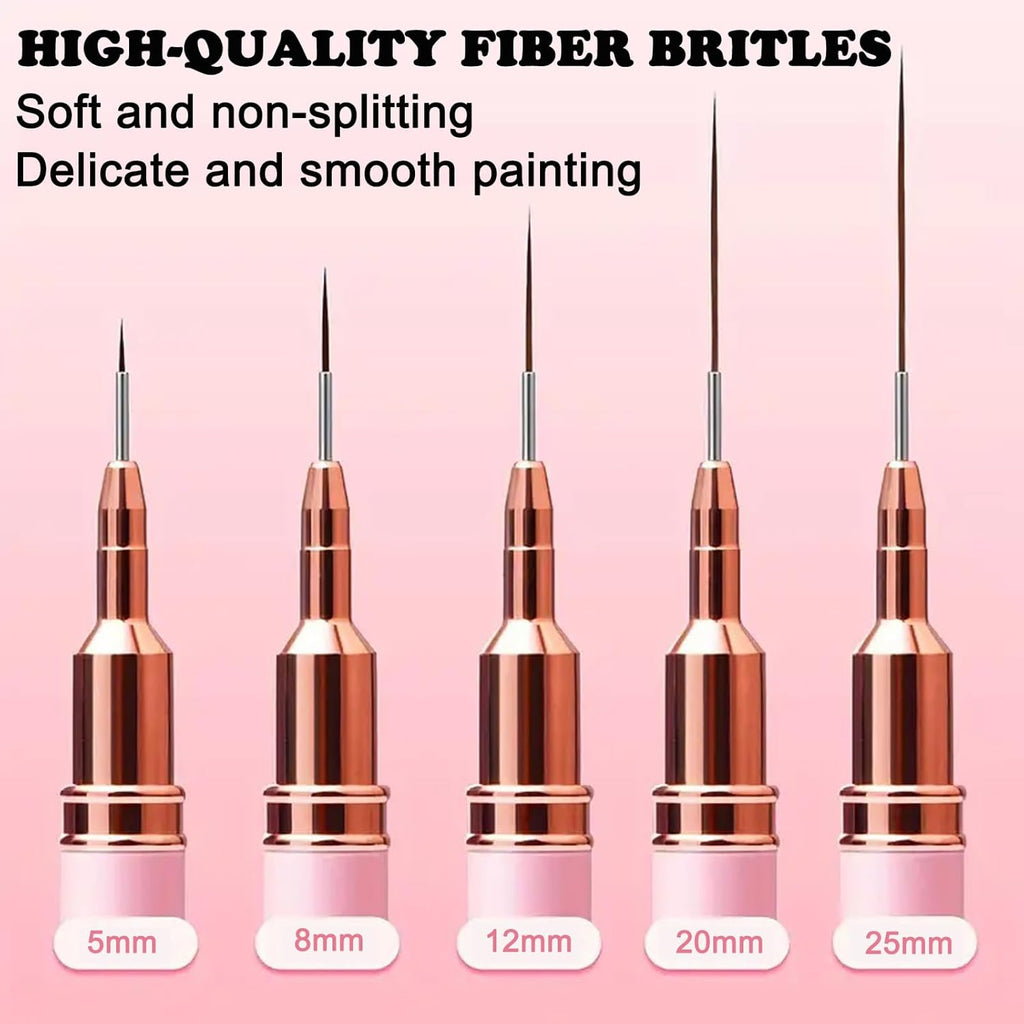 Nail Art Brushes Nail Art Tool Kit, Nail Design Tools Set with Liner Brushes, Dotting Pens, UV Gel Brushes, for DIY Nail Art, Salon and Home Use (Pink Style 37pcs)
