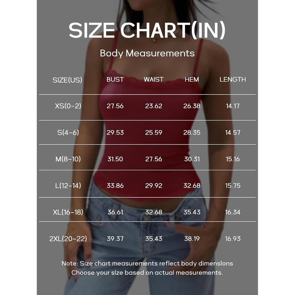 PINKMSTYLE Women's Sexy Square Neck Lace Cami Tank Tops Fitted Double Lined Sleeveless Crop Spaghetti Strap Summer Y2k Tops