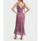 Rihoas Boho Midi Floral Dress - Elegant Flowy Sundress | Formal-Inspired Outfit For Wedding Guest | Spring Summer Party Dress