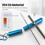 Cruise Ship Essentials,4-Pack Reusable Collapsible Stainless Steel Drinking Straws With Aluminum Case,Cleaning Brush,And Keychains-Silver,Blue,Red,Green