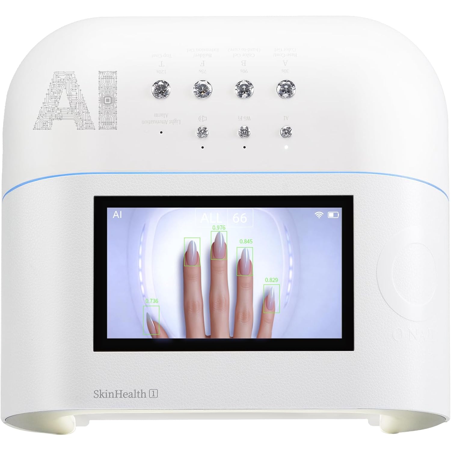 AI Health Best Nail Lamp-O NAIL AI Precision Scan,Reduce Excess UV Skin Damage-2in1 AI Computer&Nail Dryer with HD Visible Screen,109 LEDs 2X Faster Curing,Nail Curing Lamp for Salon and Home