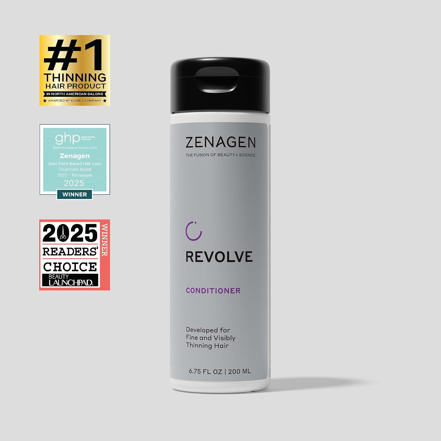 Zenagen Revolve Conditioner (Unisex) | Supports Scalp Health & Appearance Of Fuller, Healthier Hair, Developed For Fine & Visibly Thinning Hair, Plant-Based, Color-Safe, Vegan