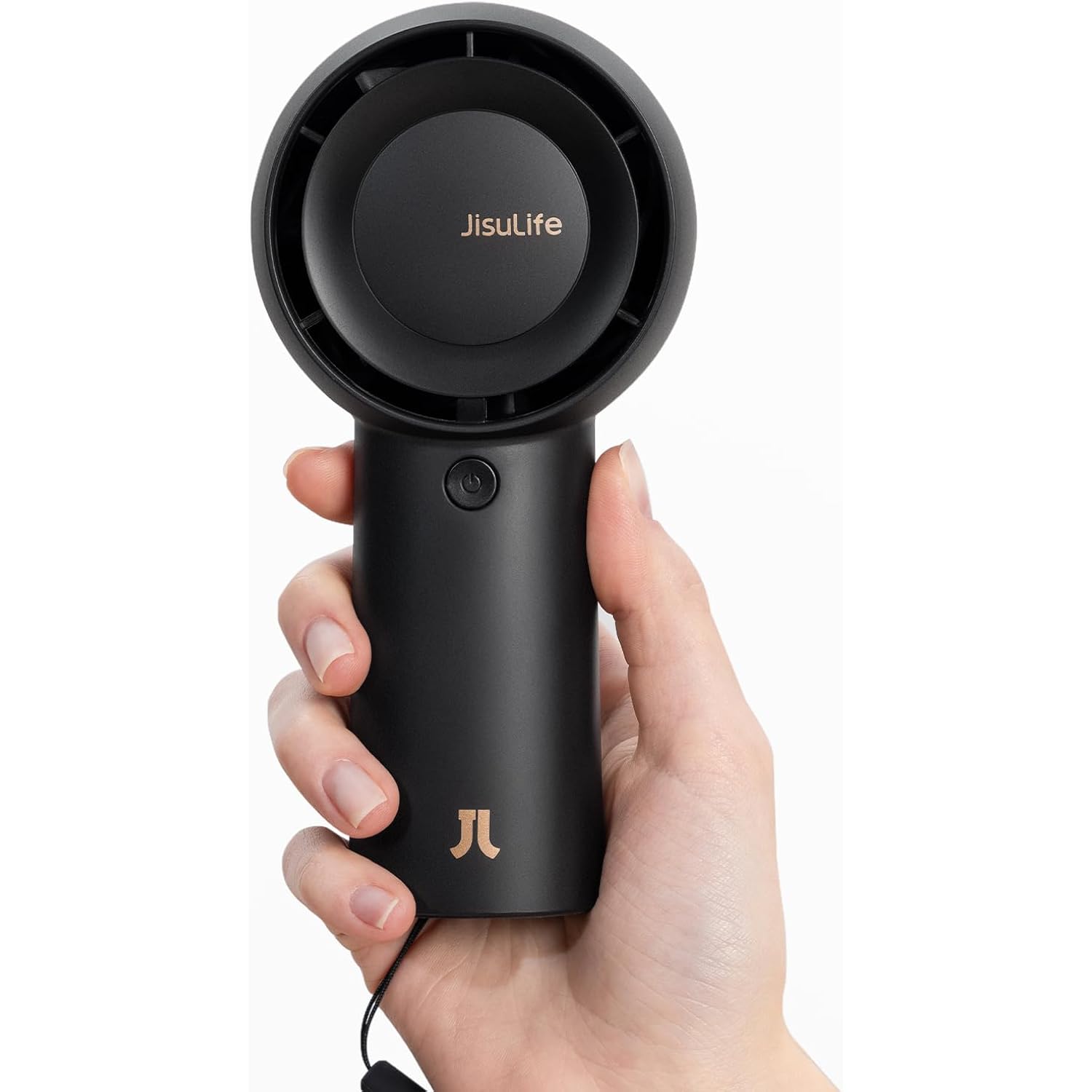 Jisulife Portable Handheld Turbo Fan Rechargeable 6000Mah 5-Speed (Black) | Up To 18H Max Cooling, Personal Battery Powered Pocket Fan For Travel/Outdoor/Vacation/Concerts, Birthday Gifts For Women