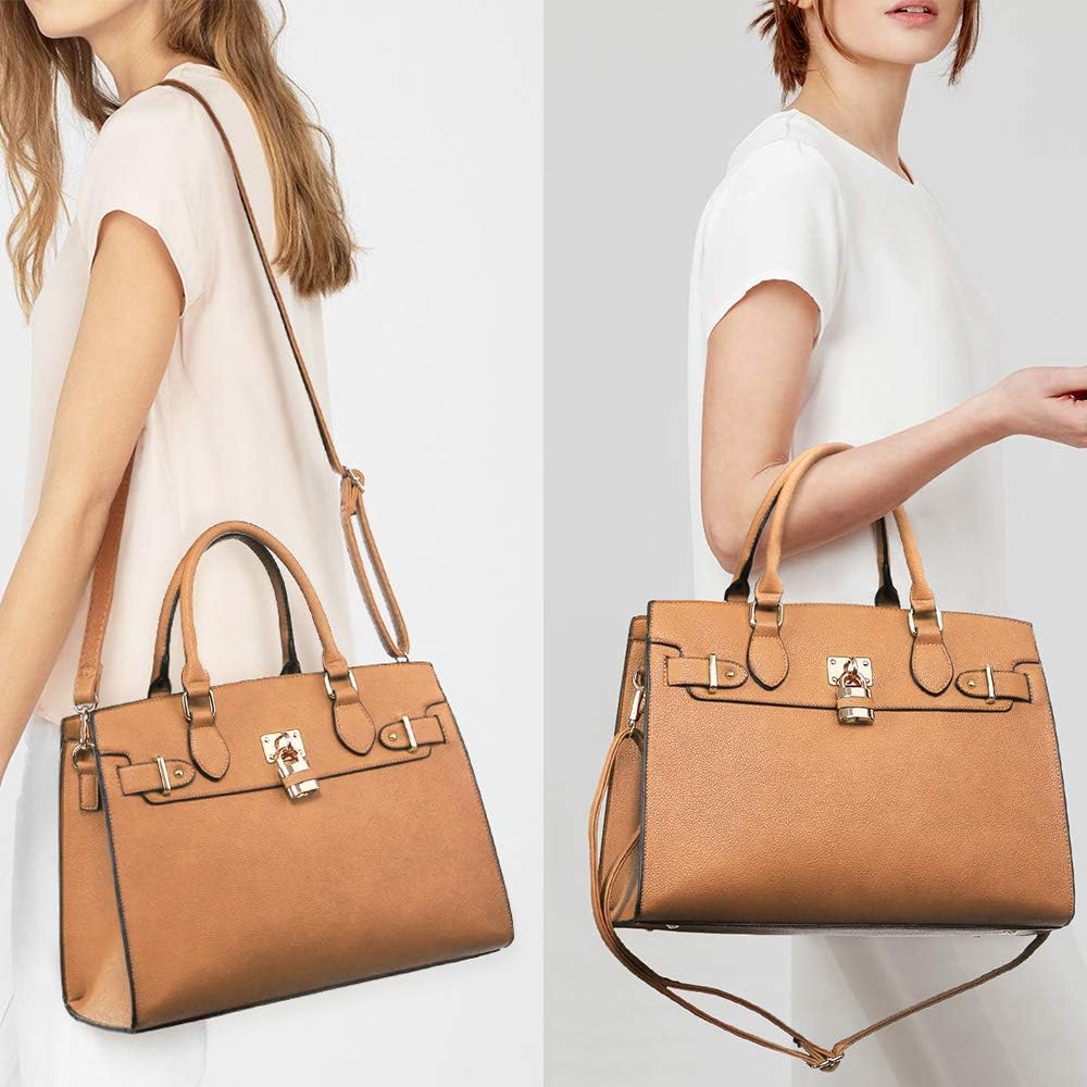 Dasein Women Handbags And Purses Ladies Shoulder Bag Top Handle Satchel Tote Work Bag With Matching Clutch