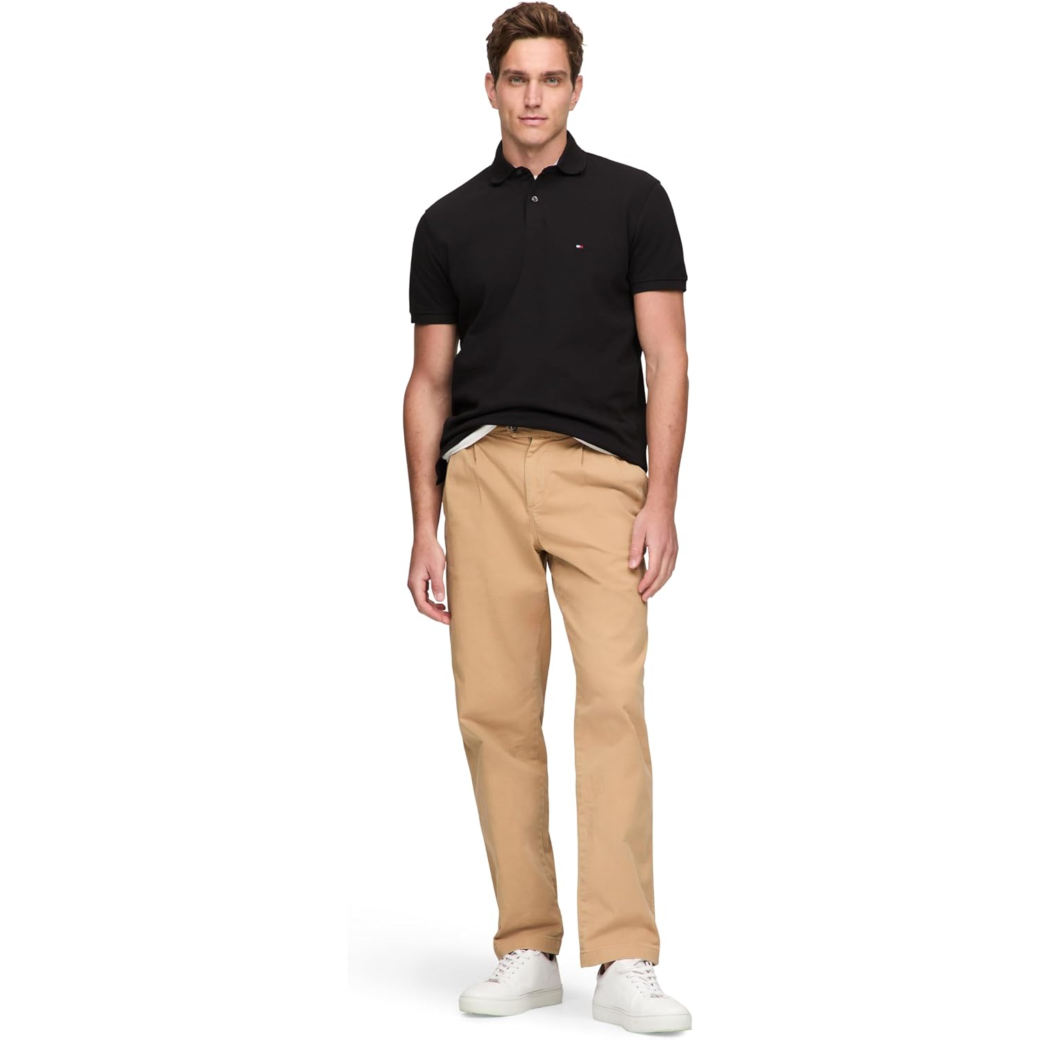 Tommy Hilfiger Men'S Short Sleeve Polo Shirts In Classic Fit With Stretch And Organic Pique Cotton