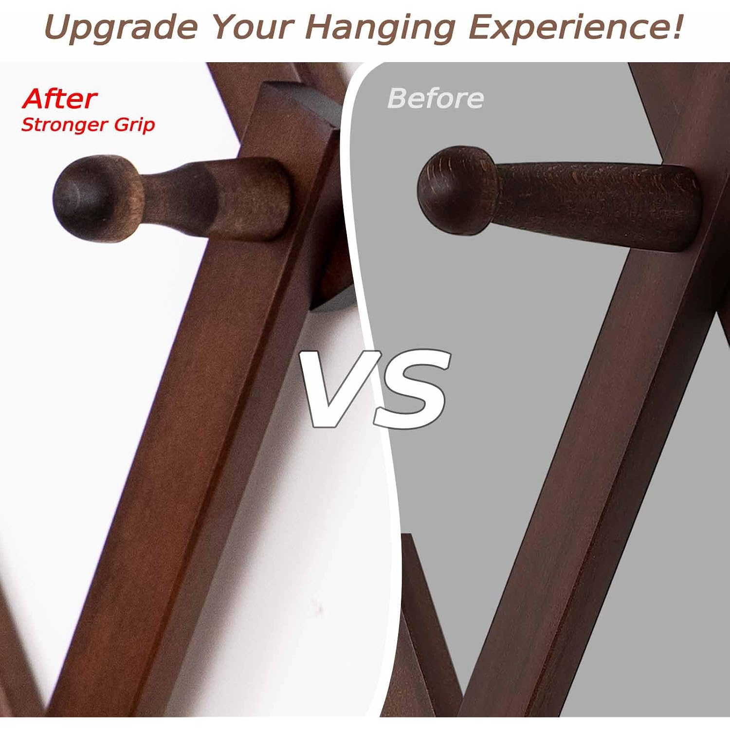Hat Rack For Wall, Expandable Wall Hat Holder With 16 Hooks, 16 Inch Wooden Wall Hook For Baseball Caps,Cowboy, Bag,Hoodie(Brown)