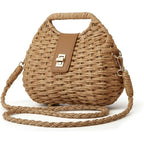Women Straw Shoulder Handbag Natural Summer Beach Tote Bag Soft Bell Purse Straw Hobo Crossbody Bag 2026