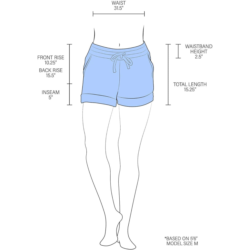 Womens Soft Sweat Shorts High Waisted Drawstring Lounge Shorts with Pockets