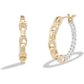 COACH Small Mixed Metal Hoop Earrings Two-Tone One Size