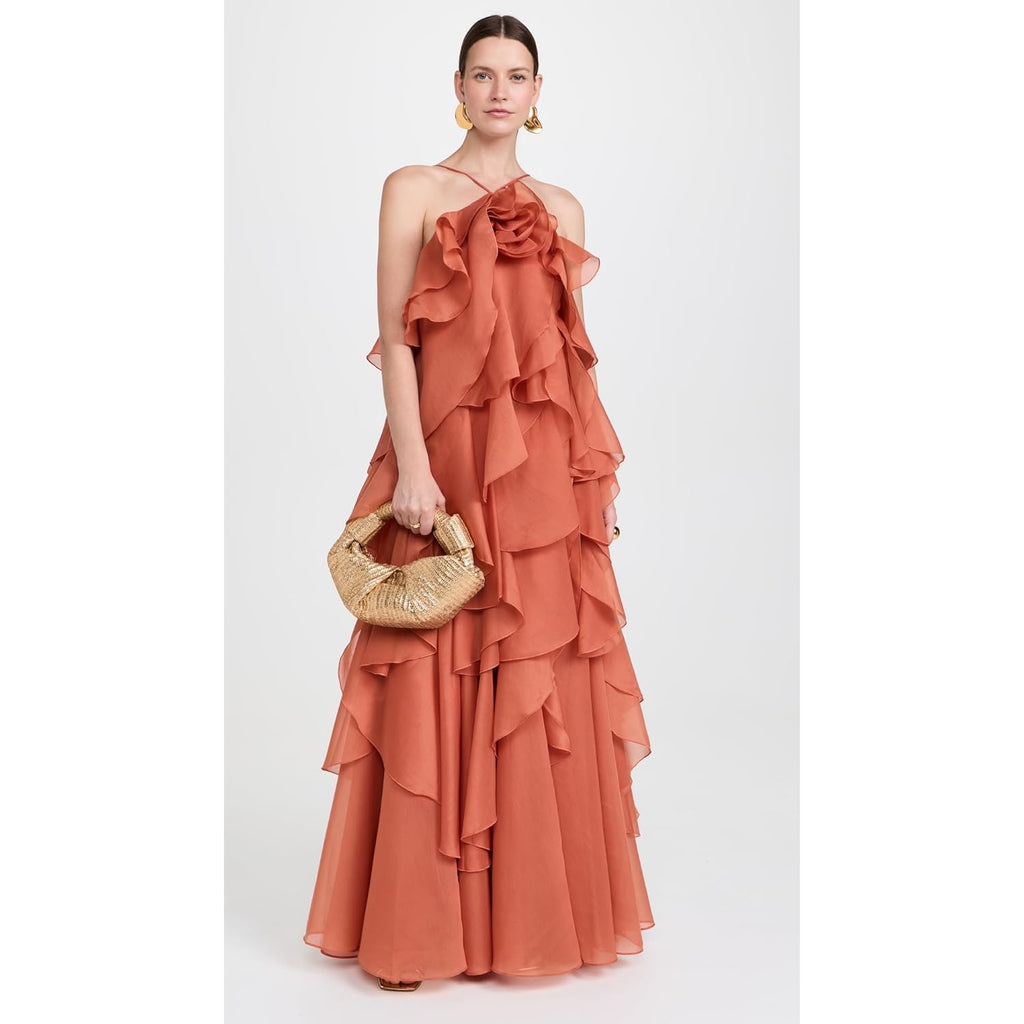 SIMONMILLER Women's Metallic Raffia Lopsy Bag