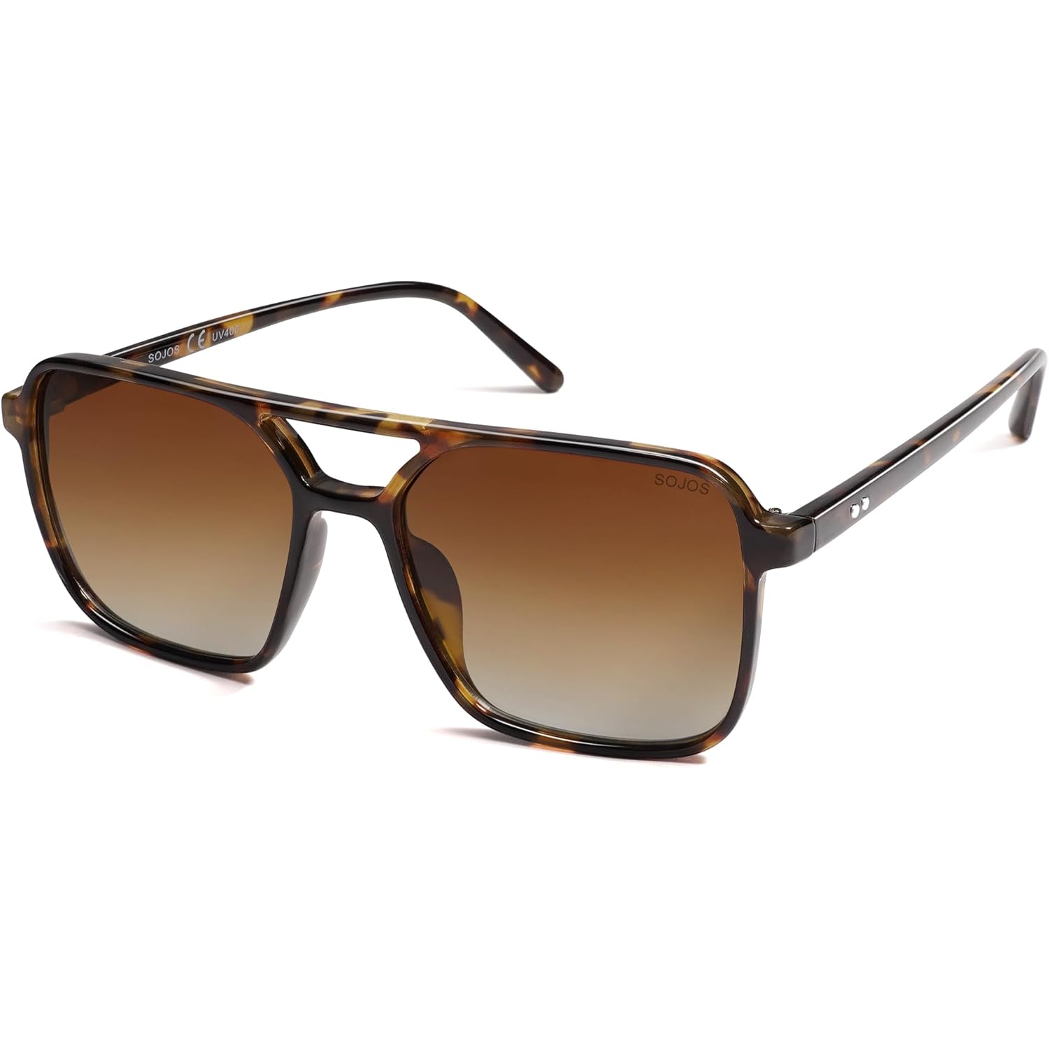 SOJOS Trendy Vintage Aviator Square Sunglasses For Womens Mens Retro 70s UV400 Women Sun Glasses SJ2327