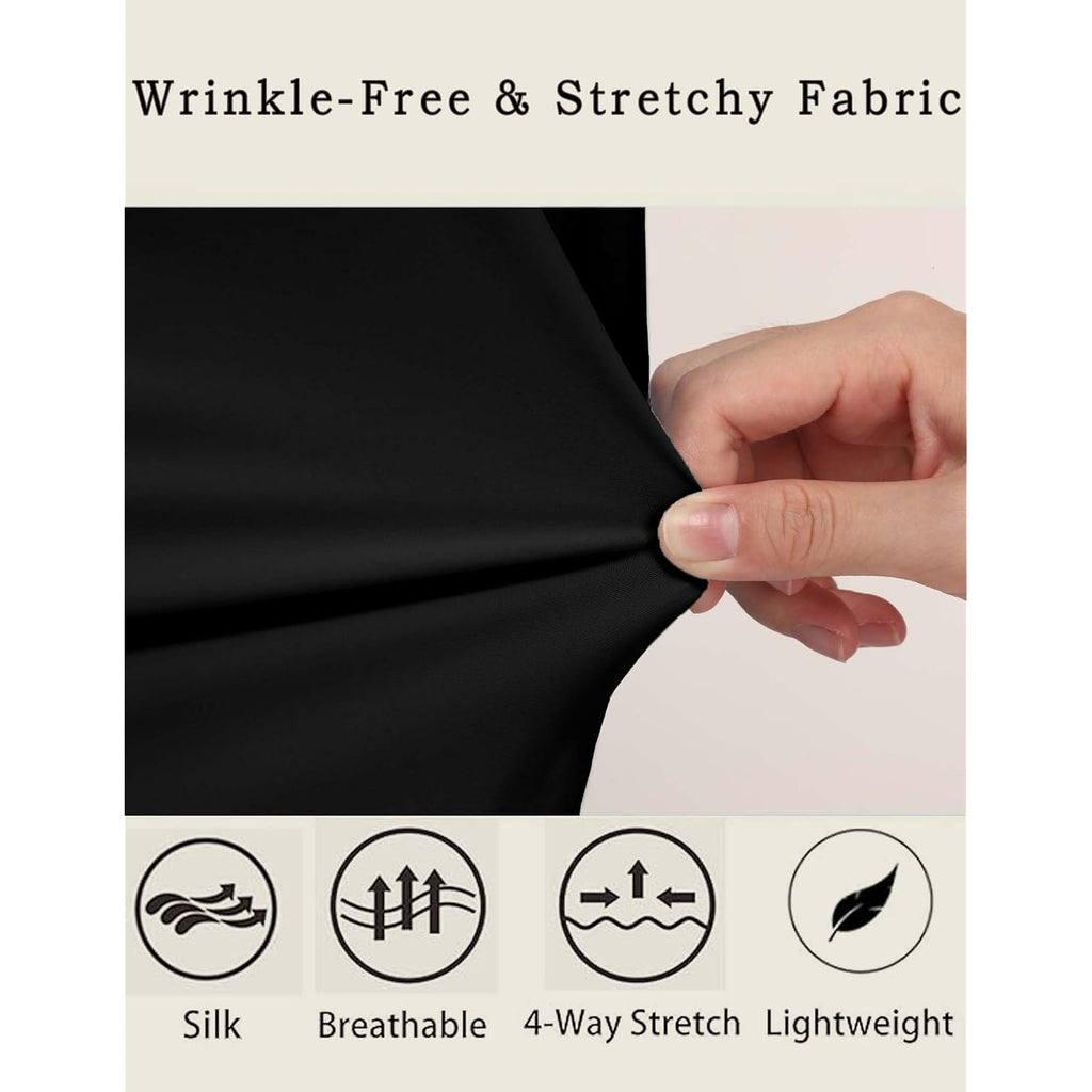 Hotouch Button Down Shirts For Women Long Sleeve Stretch Dress Shirts Wrinkle-Free Work Blouses Slim Fit Office Tops