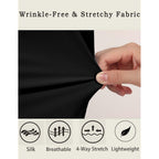 Hotouch Button Down Shirts For Women Long Sleeve Stretch Dress Shirts Wrinkle-Free Work Blouses Slim Fit Office Tops