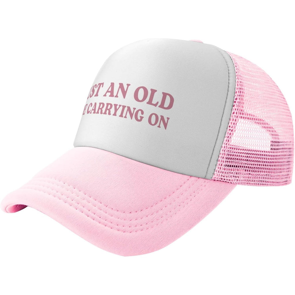 Fresh Out of Fucks Funny Trucker Hats for Women with Dirty Adult Humor - Crazy & Unhinged Inappropriate Designs Pink