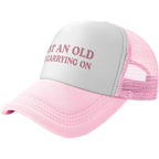 Fresh Out of Fucks Funny Trucker Hats for Women with Dirty Adult Humor - Crazy & Unhinged Inappropriate Designs Pink