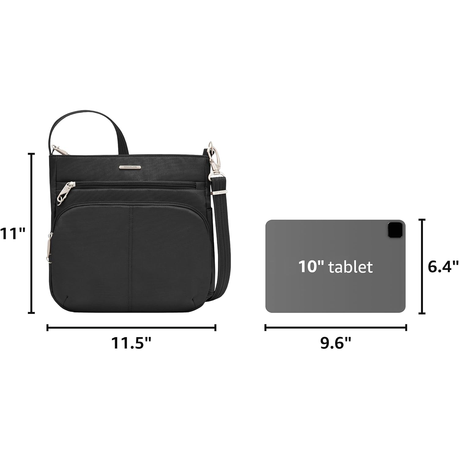 Travelon Anti-Theft Classic North/South Crossbody Bag
