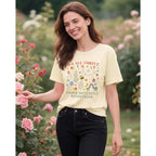 Women's Special Education Teacher Shirt Floral Mental Health Shirt Neurodiversity Tshirt Graphic Short Sleeve Top We All Thrive