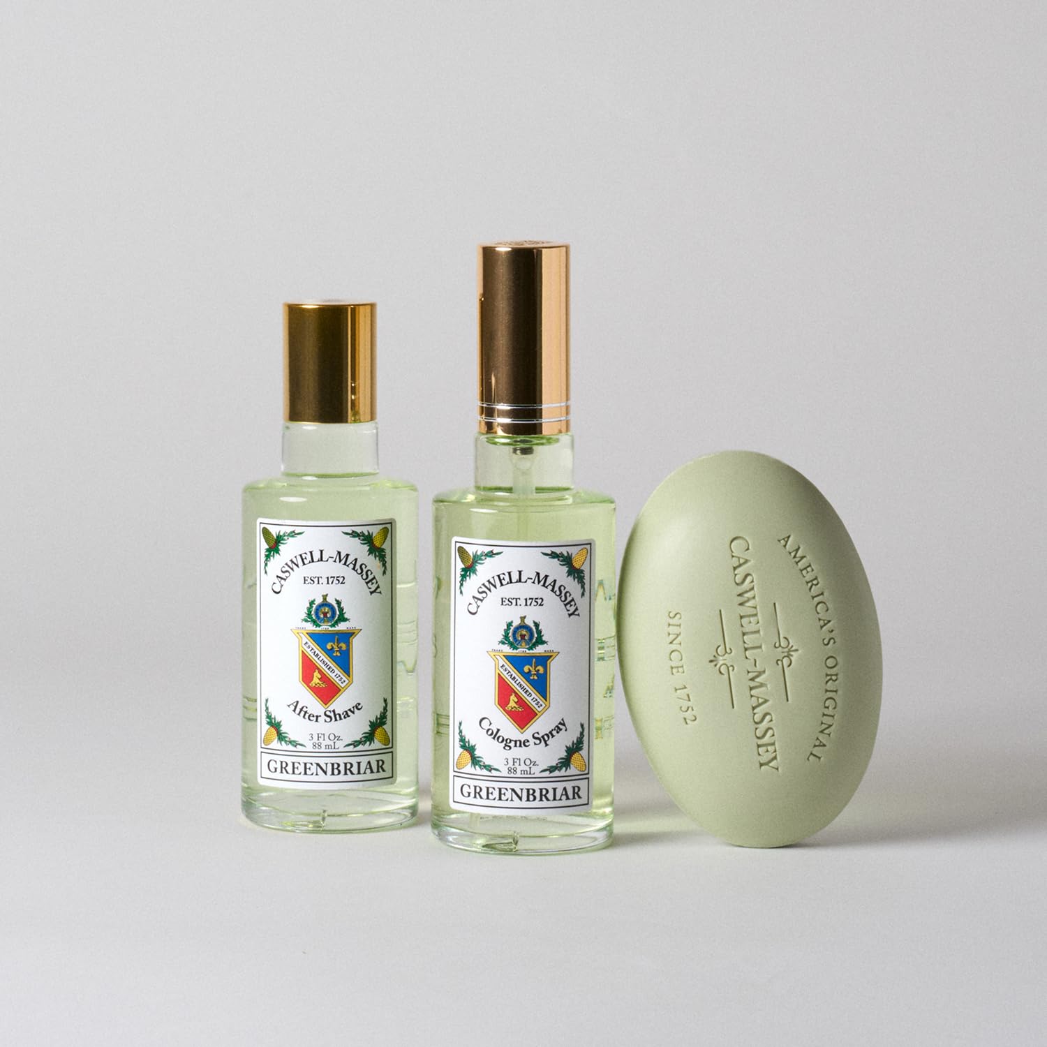 Caswell-Massey Greenbriar Cologne Spray, Classic and Zesty Scent with Citrus, Sage & Patchouli, Fragrance for Men, Made in USA, 0.25 Oz