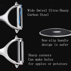 Fuhuy Vegetable, Apple Peelers For Kitchen, Fruit, Carrot, Veggie, Potatoes Peeler, Y-Shaped And I-Shaped Stainless Steel Peelers, With Ergonomic Non-Slip Handle & Sharp Blade, Good Sturdy (2Pcs)