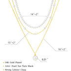 Mothers Day Gifts - Pearl Necklace, 18K Gold/Silver Plated Layered Pearl Necklaces Dainty Pearls Choker Necklace and Earring Set Mothers Day Birthday Gifts for Mom Wife Daughter Sister Friends