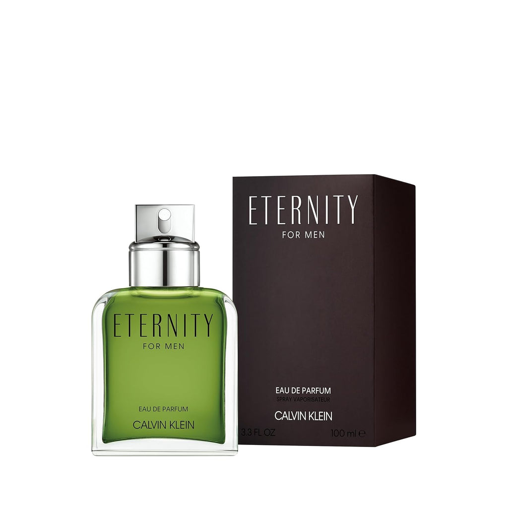 Calvin Klein Eternity Eau de Parfum – Woody Men's Cologne – With Notes of Sage, Cypress & Suede Accord – Long Lasting Fragrance