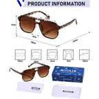 Retro Tac Polarized Aviator Sunglasses Tr-90 Frame Women Men Trendy Sunnies Driving Anti-Glare Uv400 Protection
