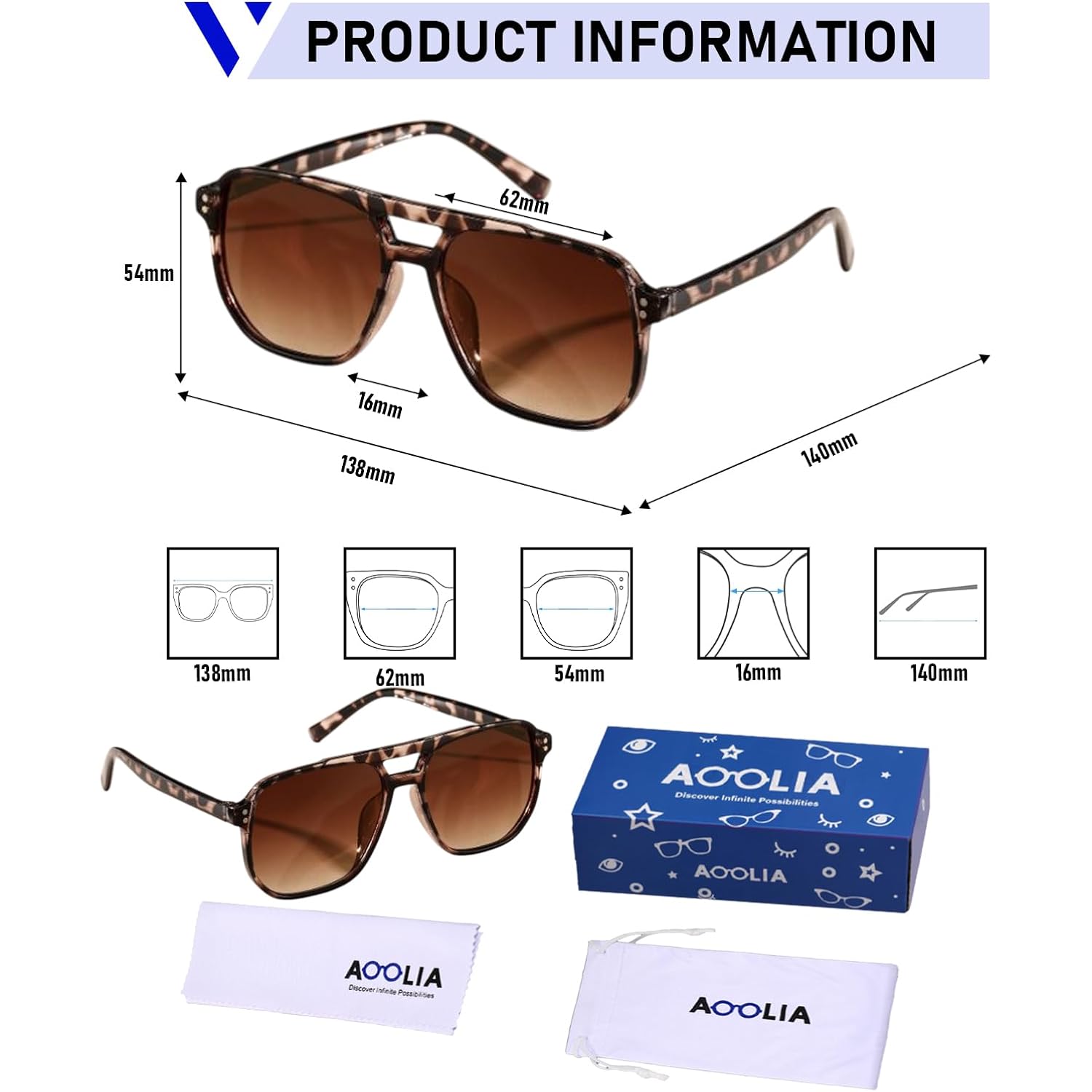 Retro Tac Polarized Aviator Sunglasses Tr-90 Frame Women Men Trendy Sunnies Driving Anti-Glare Uv400 Protection