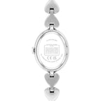 Coach Sammy Women’S Quartz Watch - Heart-Link Bracelet With Crystals, White Lacquer Dial - Modern, Versatile Timepiece - Gift For Her 22.5Mm