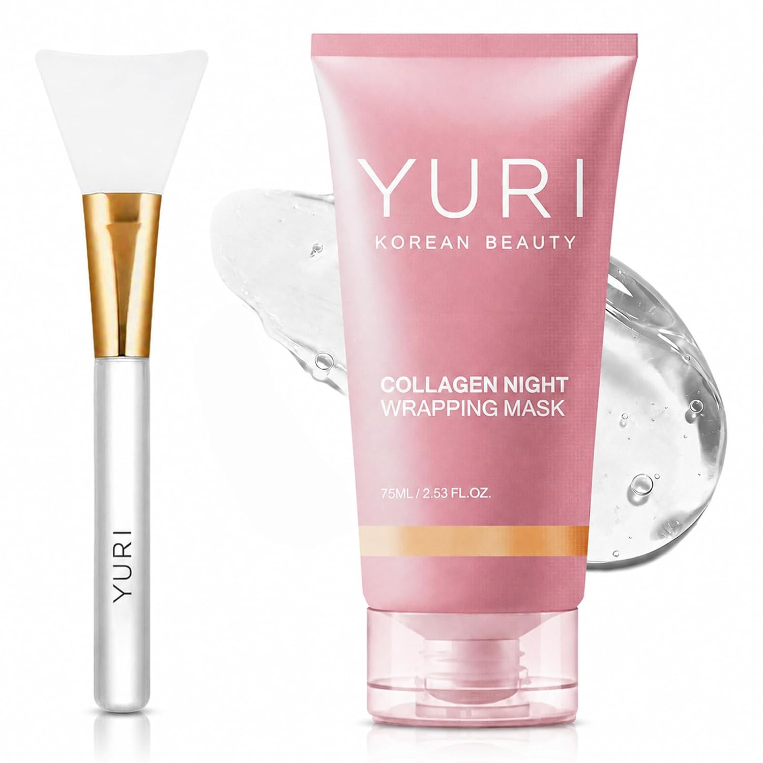 Collagen Night Wrapping Mask, Collagen Overnight Glass Skin Peel Off Face Mask, Elasticity & Hydration Care, Restored Balance & Ongoing Renewal, All Skin Types Skincare (2.53 Fl.Oz)