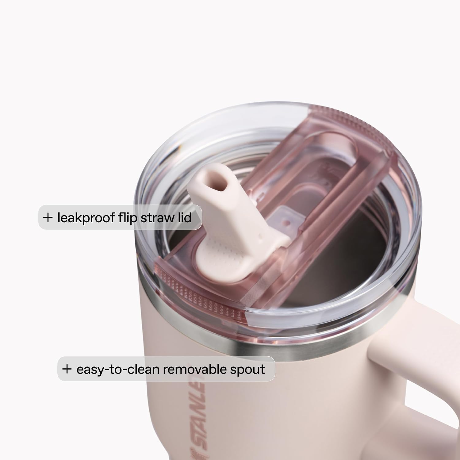 Stanley Quencher Protour Flip Straw Tumbler With Leakproof Lid 40 Oz | Built-In Straw & Handle | Cupholder Compatible For Travel | Insulated Stainless Steel Cup | Bpa-Free | Purple Dust