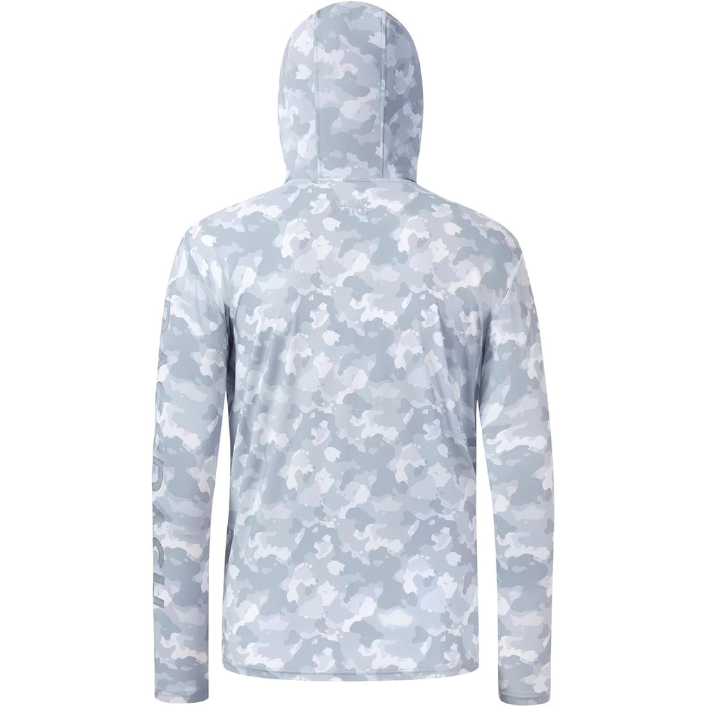 Bassdash Men’S Upf 50+ Camo Fishing Hoodie Shirt Quick Dry Uv Sun Protection Long Sleeve Outdoor Hiking Hooded Shirts Fs52M