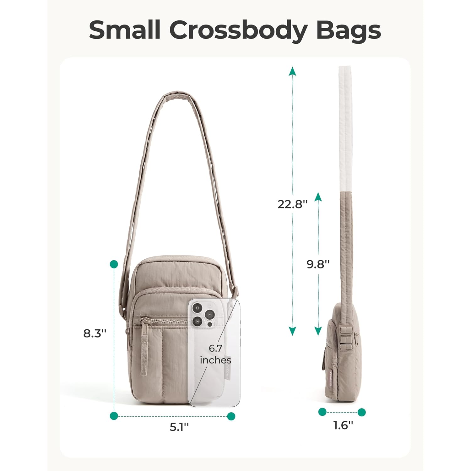 BAGSMART Crossbody Bags for Women, Mini Cell Phone Cross body Purses Travel Wallet with RFID Blocking Card Slots