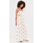 Dress To Women'S Embroidered Shell Linen Maxi Dress