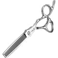 Ulg Professional Hair Thinning Scissors 6.5" Japanese Stainless Steel Hand-Honed Salon Barber Scissors For Stylist & Home Use, Texturizing Shears, Ergonomic Design With Patterned Handles