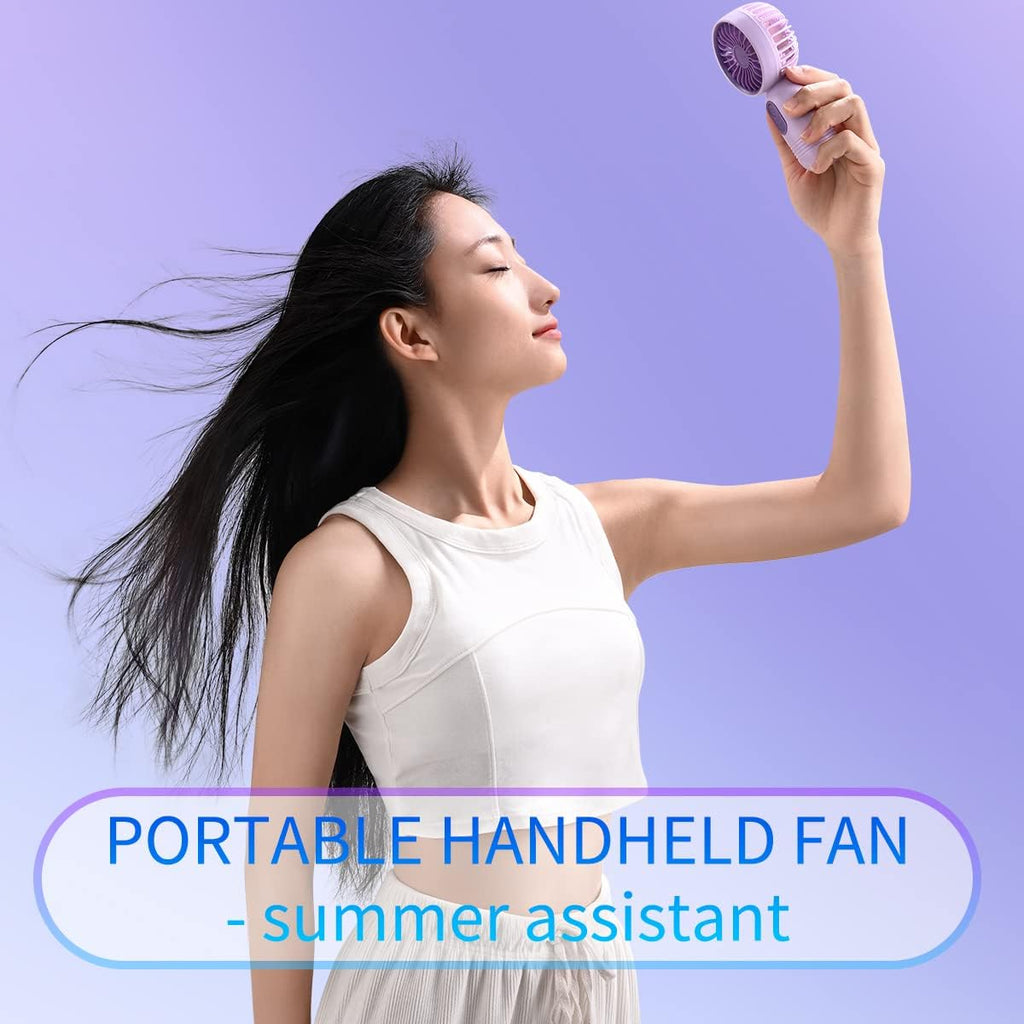 Mini Portable Fan 3 Pack, Cute Handheld Battery Operated Lightweight Small Personal Fan With 3 Speeds And Usb Rechargeable Eyelash Fans For Women Men Office Outdoor Travel Camping