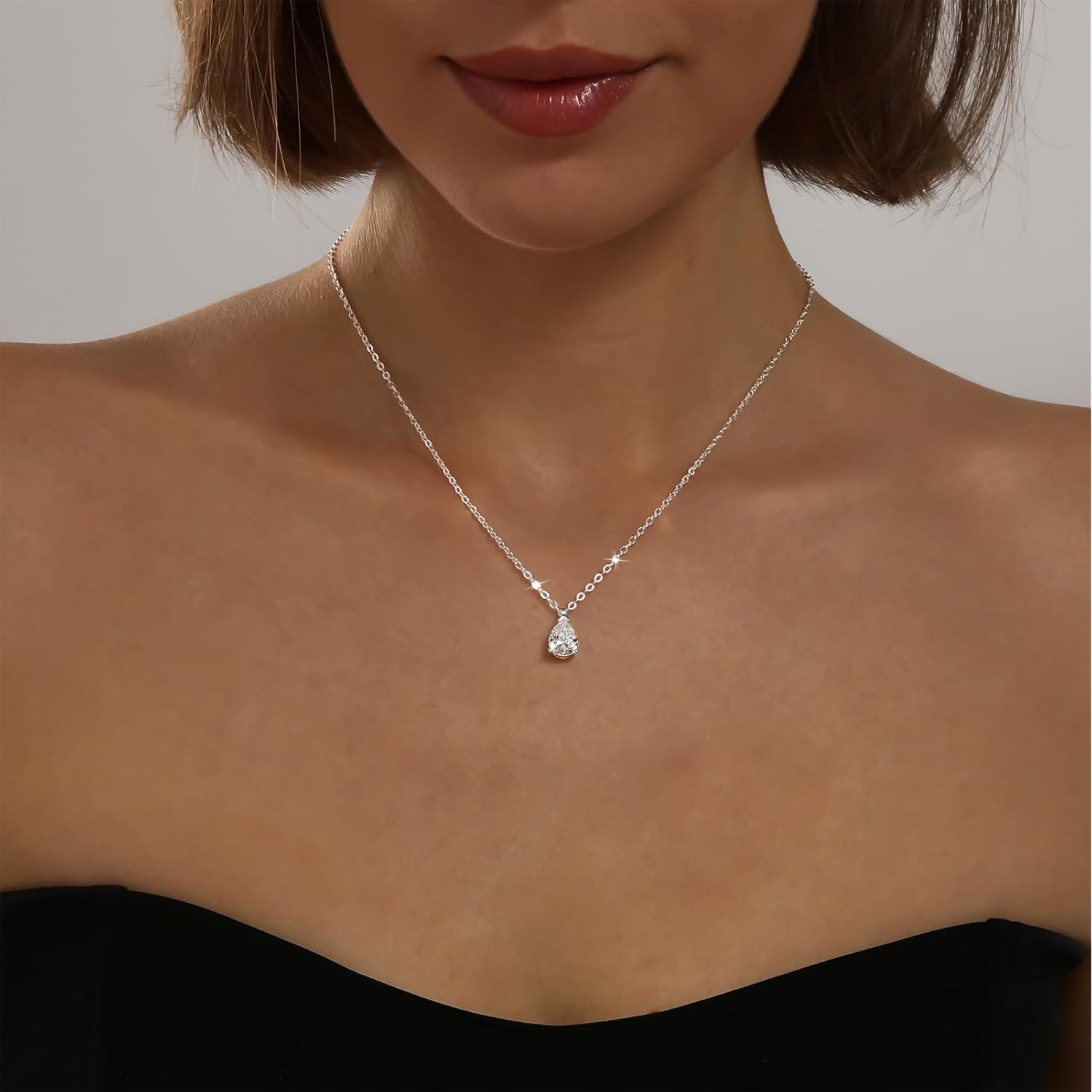Gold Necklace for Women 14K Gold Plated Dainty Pendant Chain Puffy Heart Italian Horn Radiant Sun Compass CZ Teardrop Bow Charm Trendy Jewelry Gift