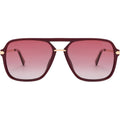 SOJOS Sunglasses for Women & Men, Square, Retro, Polarized Lens, Trendy Aviator, 90s Shades Red/Red