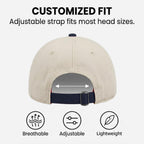 Game Day Hat for Women Men, Vintage Embroidered Football Basketball Cap, Adjustable Baseball Hat Gift World Soccer Cup Fan Blue