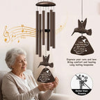 36" Memorial Wind Chimes For Outside, Sympathy Gift For Loss Of Loved One, Hummingbird Wind Chime For Mom Dad, Bereavement Remembrance Funeral Condolence Gift