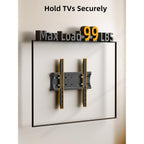 43 50 55 Inch Fixed Low Profile Tv Wall Mount For 24-65 Inch Led/Lcd & Flat/Curved Tvs, Universal Wall Mount Bracket With Safe Lock, Max Vesa 400X400Mm, Up To 99Lbs & 16 '' Stud